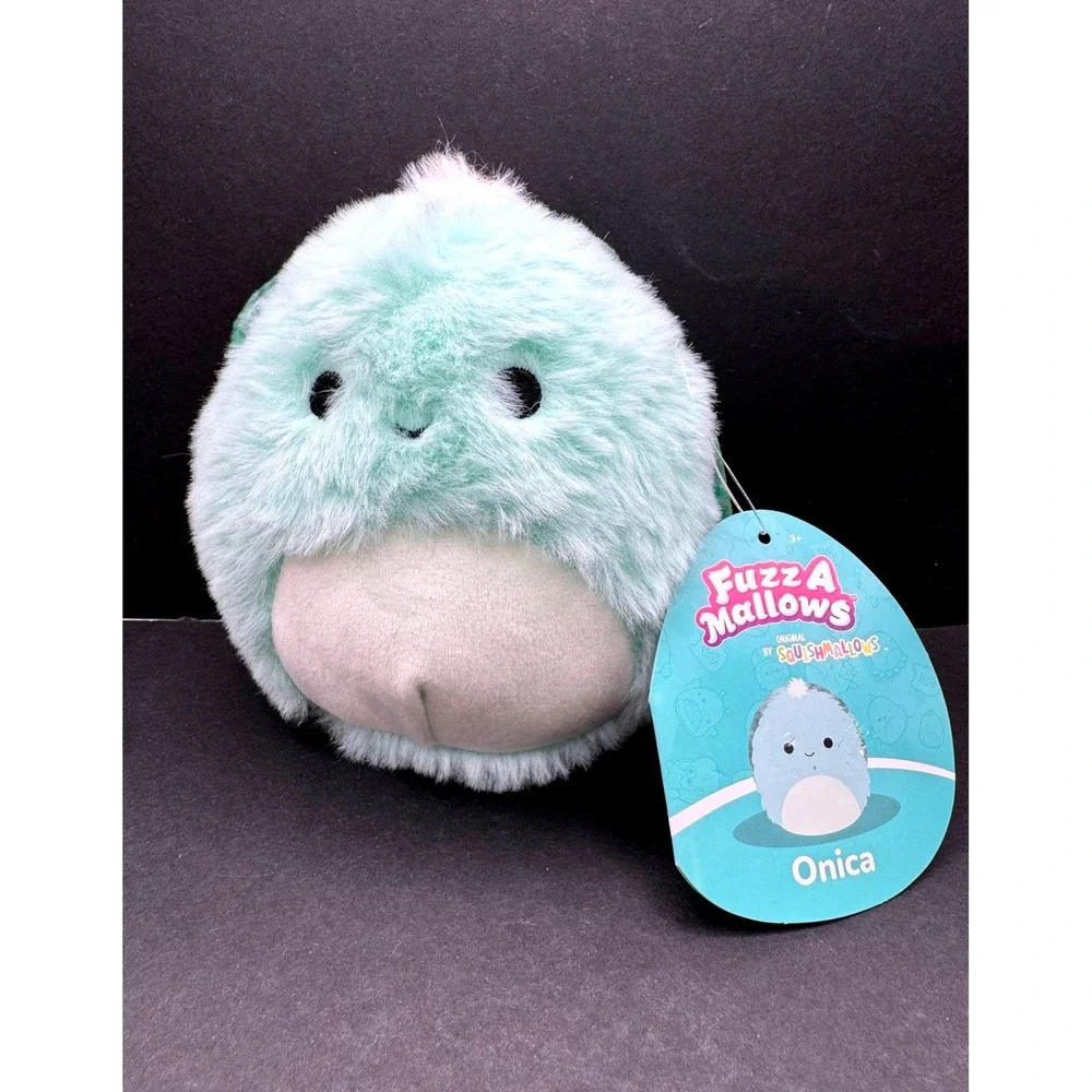 Squishmallows Fuzz-A-Mallows Onica the Turtle 5 inch Mint Green Fuzzy Plush NWT